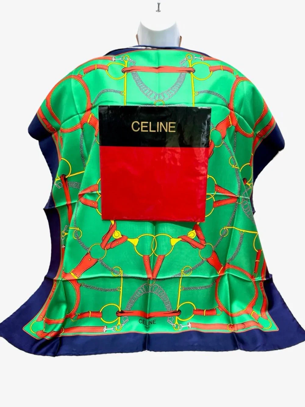 New W/  Box Celine  Paris 100% Silk scarf  34